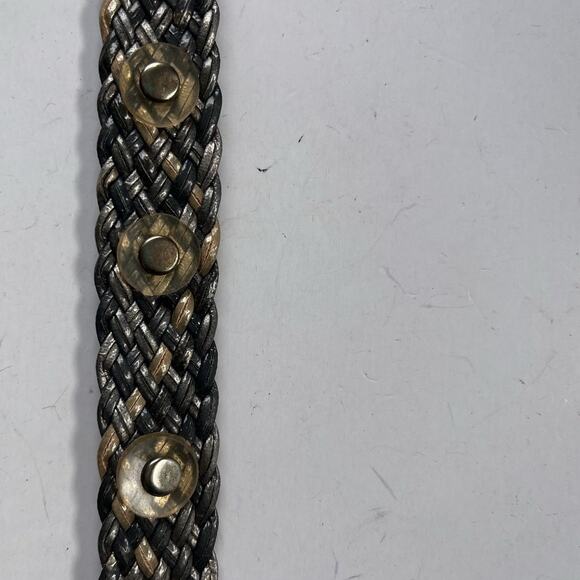 Vintage Y2K Braided Metallic Medallion Womens Belt Sz S Glam Adjustable Taiwan - Picture 9 of 15